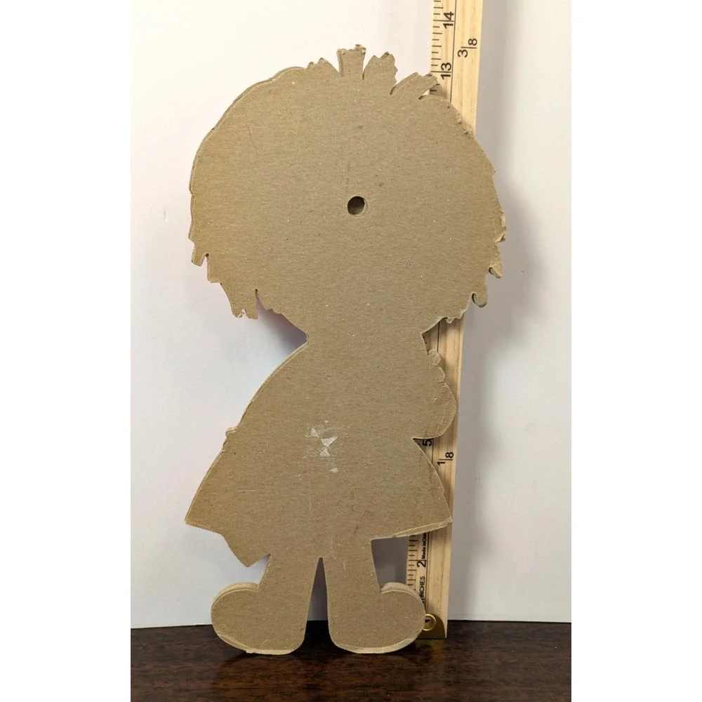 Vintage 1972 Raggedy Ann Style Girl Bobbs Merrill Hardboard Wall Hanging Nursery